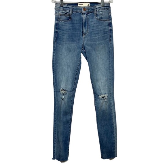 Garage high waist stretch jeggings medium wash. Size: 1 (Juniors) - Picture 1 of 13
